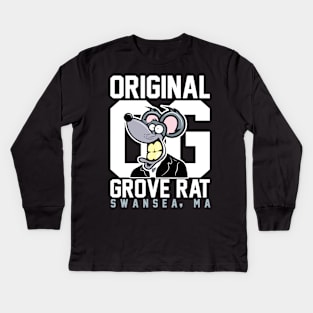 OG Grove Rat Swansea MA - Dark Kids Long Sleeve T-Shirt